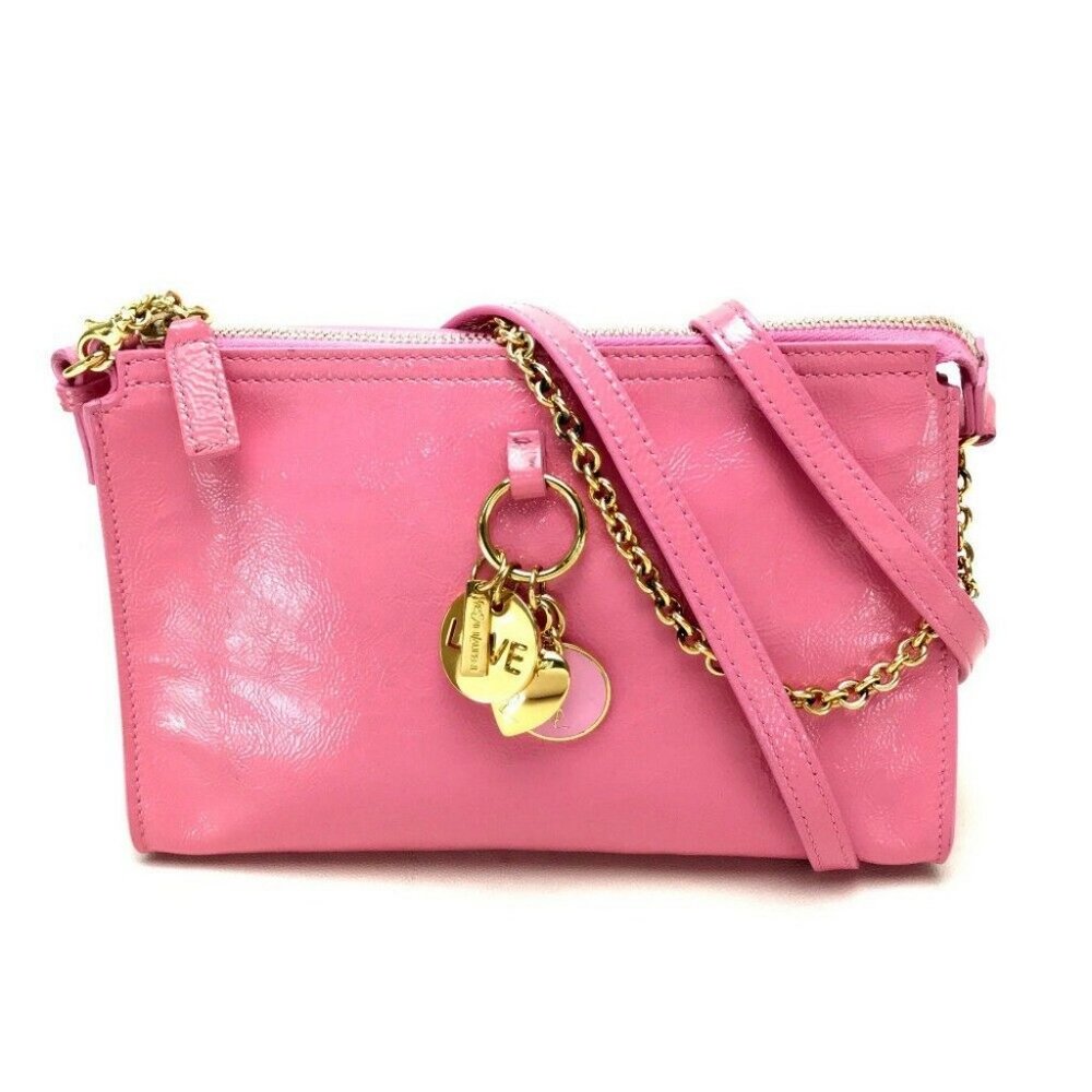 Authentic YVES SAINT LAURENT 284950 Mini bag Pochette Hand Bag Shoulder Bag